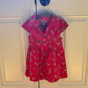 Old Navy Red Sailboat Print Kids Dress